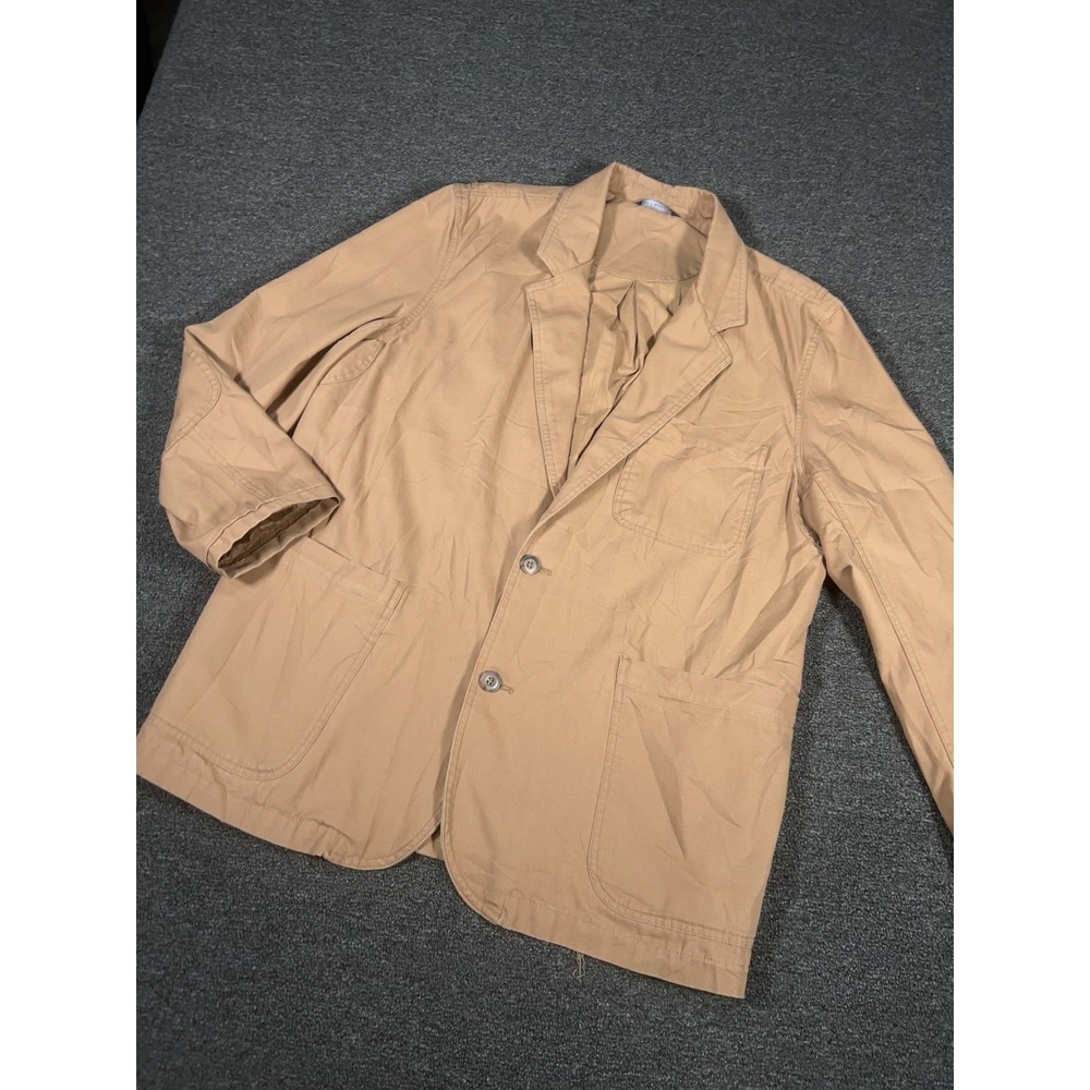 Duluth Trading Co Fire Hose Presentation Jacket Men L Brown Canvas Blazer READ M